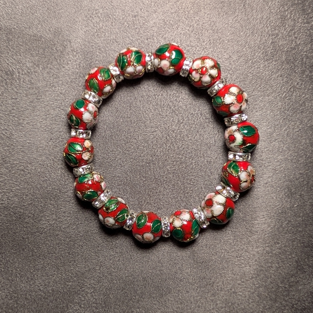 Cloisonne Beaded Bracelet - Picture 7 of 12
